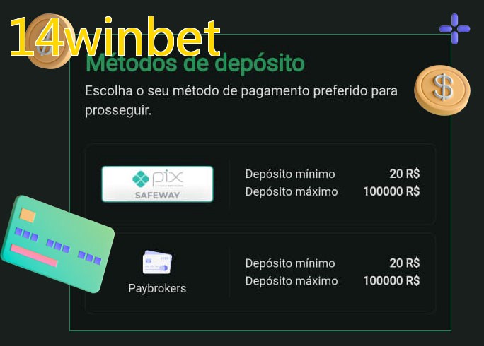 O cassino 14winbetbet oferece uma grande variedade de métodos de pagamento